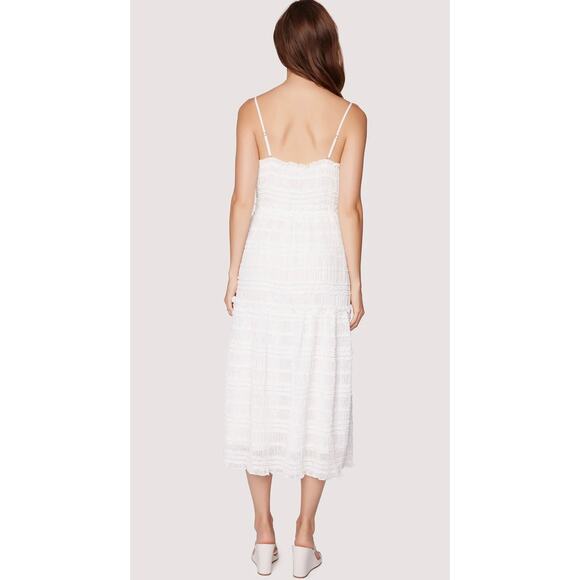 Lost + Wander Calla Lily White Tiered Midi Dress Sz Medium NWT Feminine Romantic - Picture 8 of 14